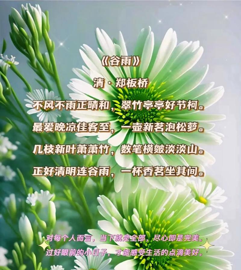 谷雨清明金句好句有哪些？（《谷雨时分，清明前韵》）
